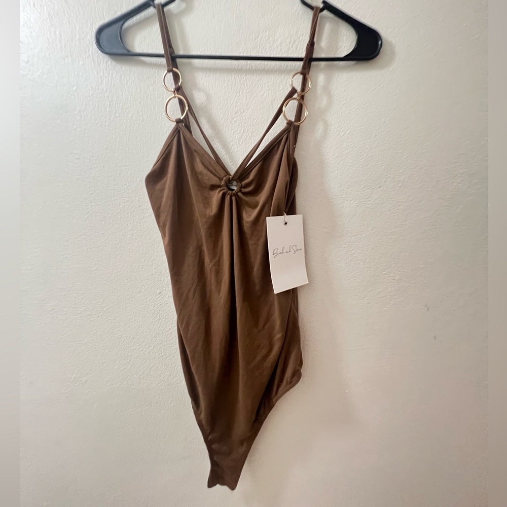 NWT TAN BODYSUIT